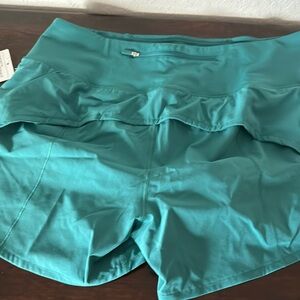Lulu lemon green speed up short  4” lined  brand new with tags